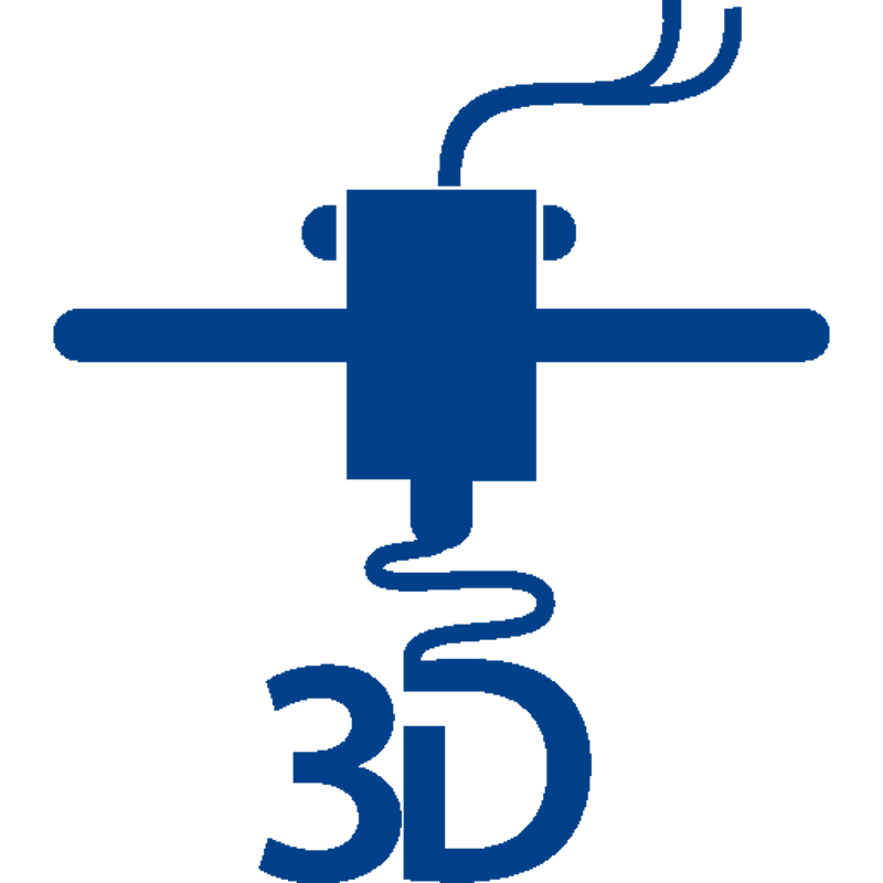 a blue and black image of a 3D printer head