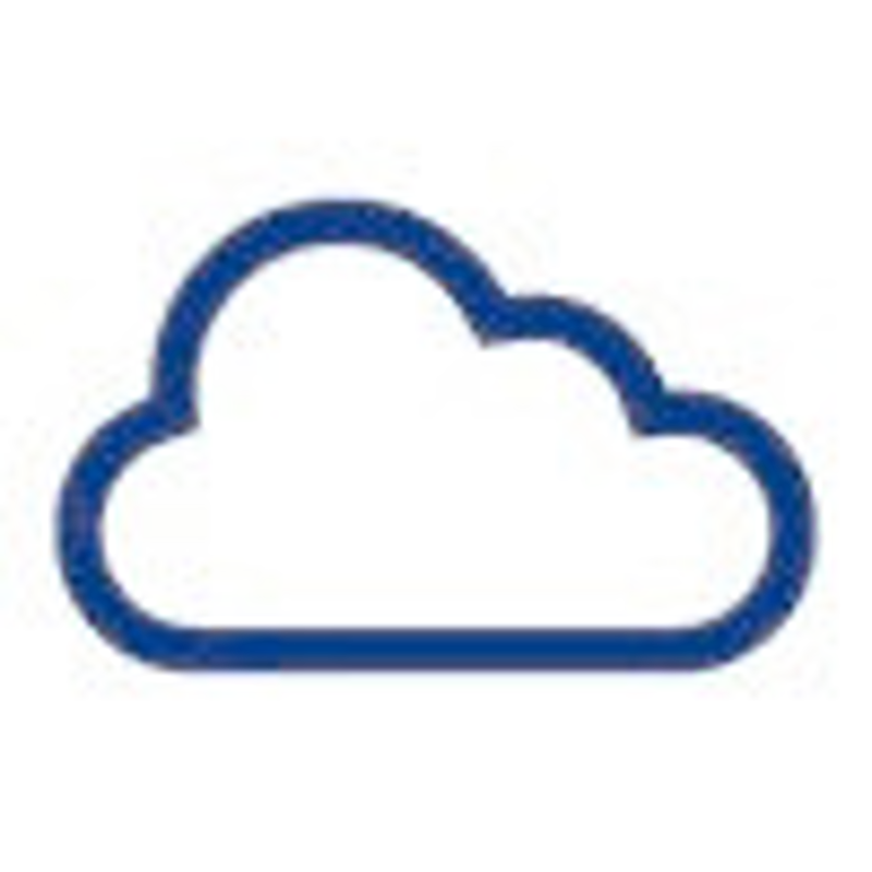 a blue light in the shape of a cloud